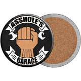 Assholes Garage Wrench Novelty Metal Circular Sign 3.5" (CC)