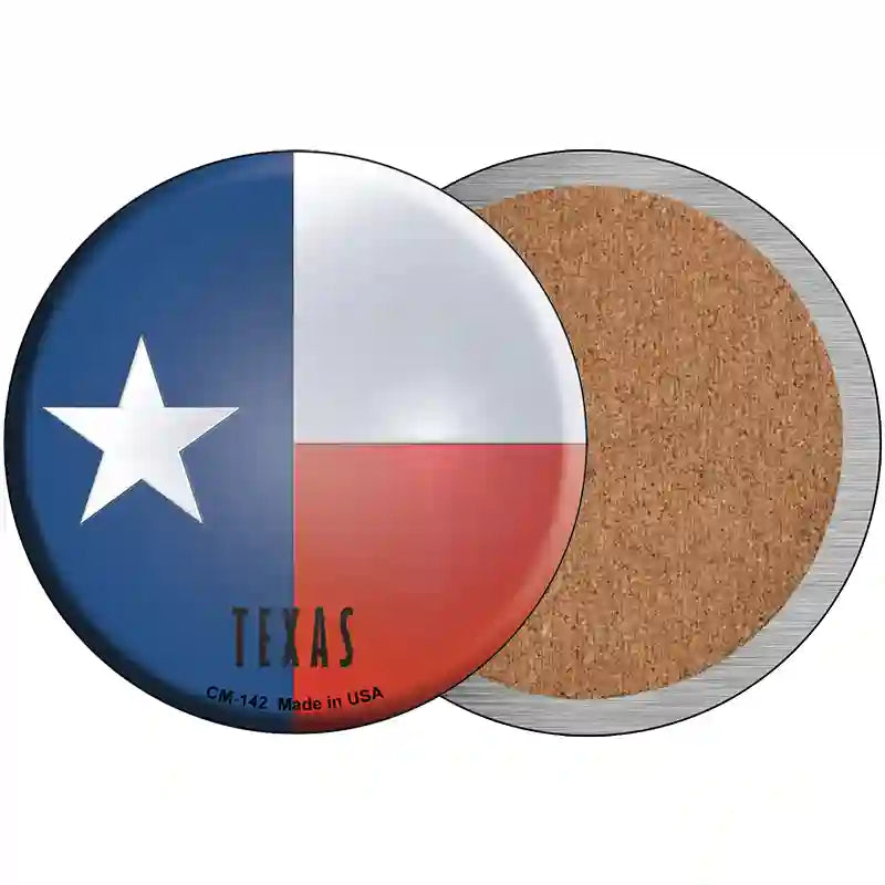 Texas State Flag Metal Circular Sign 3.5" (CC)