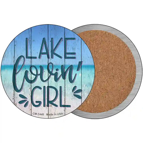 Lake Lovin Girl Novelty Metal Circular Sign 3.5" (CC)