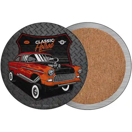 Lifted Orange Hotrod Novelty Metal Circular Sign 3.5" (CC)