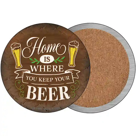 Where You Keep Your Beer Novelty Metal Circular Sign 3.5" (CC)