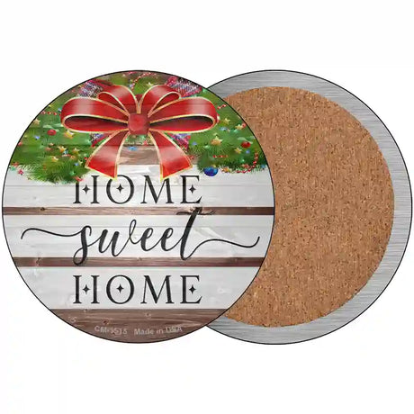 Home Sweet Home Ribbon Novelty Metal Circle Sign 3.5" (CC)