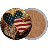 Stars Stripes Animal Print Hearts Novelty Metal Circle Sign 3.5" (CC)