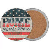 Home Sweet Home Worn Wood Novelty Metal Circle Sign 3.5" (CC)