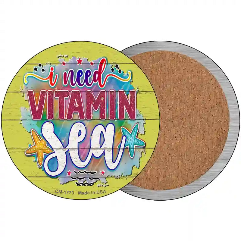 Need Vitamin Sea Novelty Metal Circle Sign 3.5" (CC)