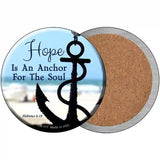 Hope Anchor For Soul Novelty Metal Circular Sign 3.5" (CC)