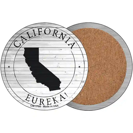 California Eureka Novelty Metal Circle Sign C-1795 3.5" (CC)