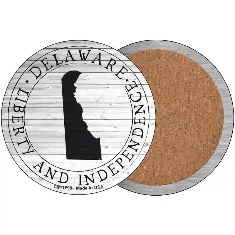 Delaware Liberty and Independence Novelty Metal Circle Sign C-1798 3.5" (CC)