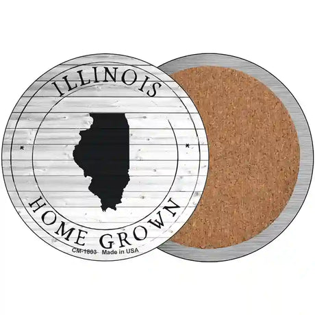 Illinois Home Grown Novelty Metal Circle Sign C-1803 3.5" (CC)