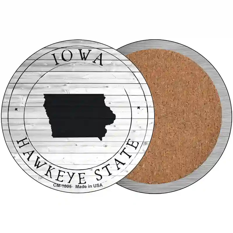 Iowa Hawkeye State Novelty Metal Circle Sign C-1805 3.5" (CC)