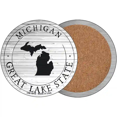 Michigan Great Lake State Novelty Metal Circle Sign C-1812 3.5" (CC)