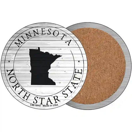 Minnesota North Star State Novelty Metal Circle Sign C-1813 3.5" (CC)