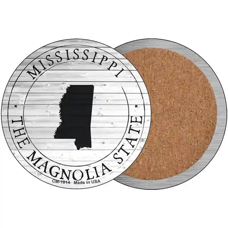 Mississippi Magnolia State Novelty Metal Circle Sign C-1814 3.5" (CC)