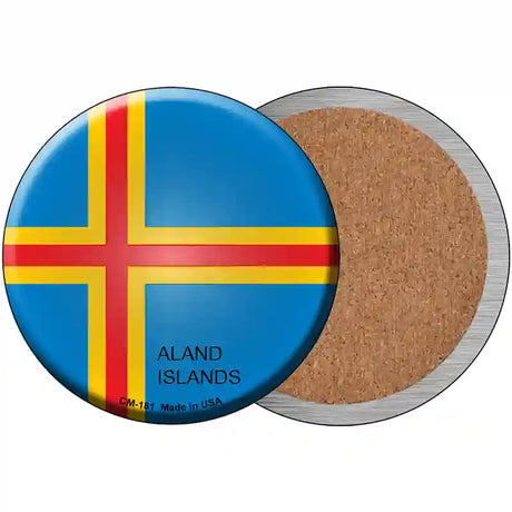 Aland Islands Country Novelty Metal Circular Sign 3.5" (CC)