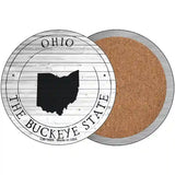 Ohio Buckeye State Novelty Metal Circle Sign C-1825 3.5" (CC)