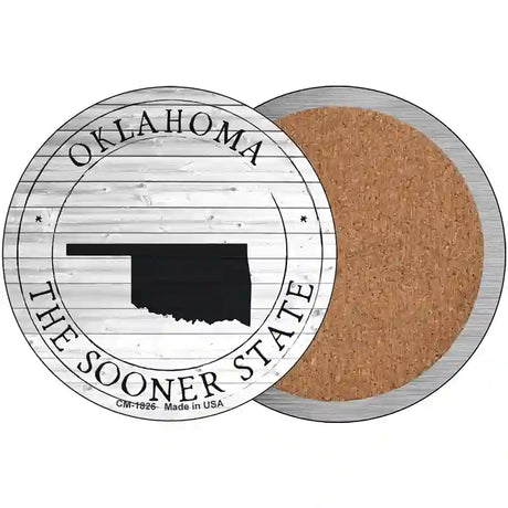 Oklahoma Sooner State Novelty Metal Circle Sign C-1826 3.5" (CC)