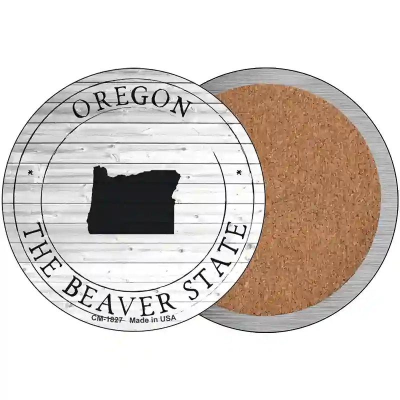 Oregon Beaver State Novelty Metal Circle Sign C-1827 3.5" (CC)