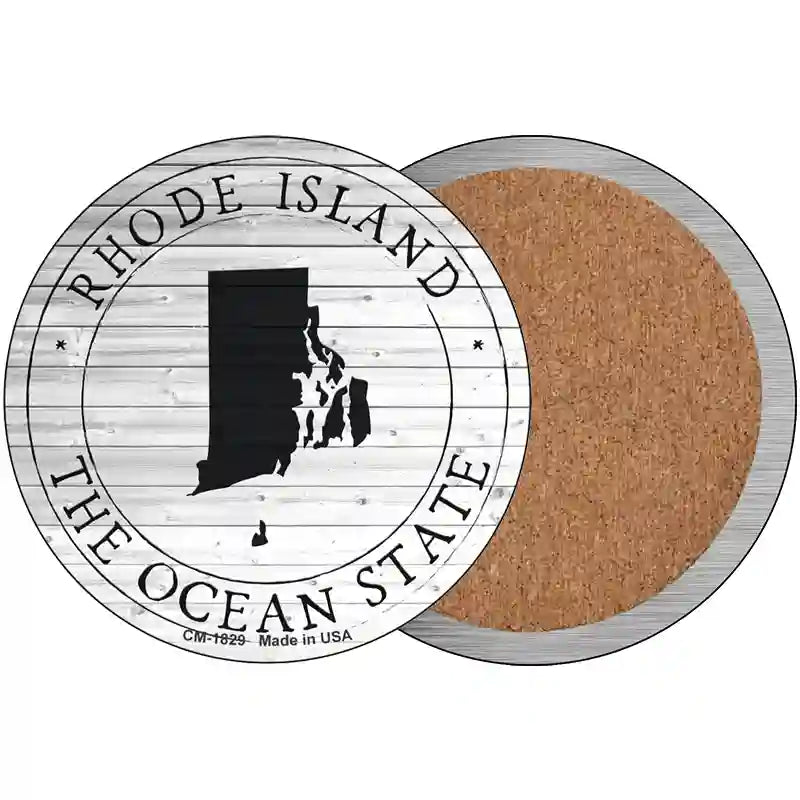 Rhode Island Ocean State Novelty Metal Circle Sign C-1829 3.5" (CC)