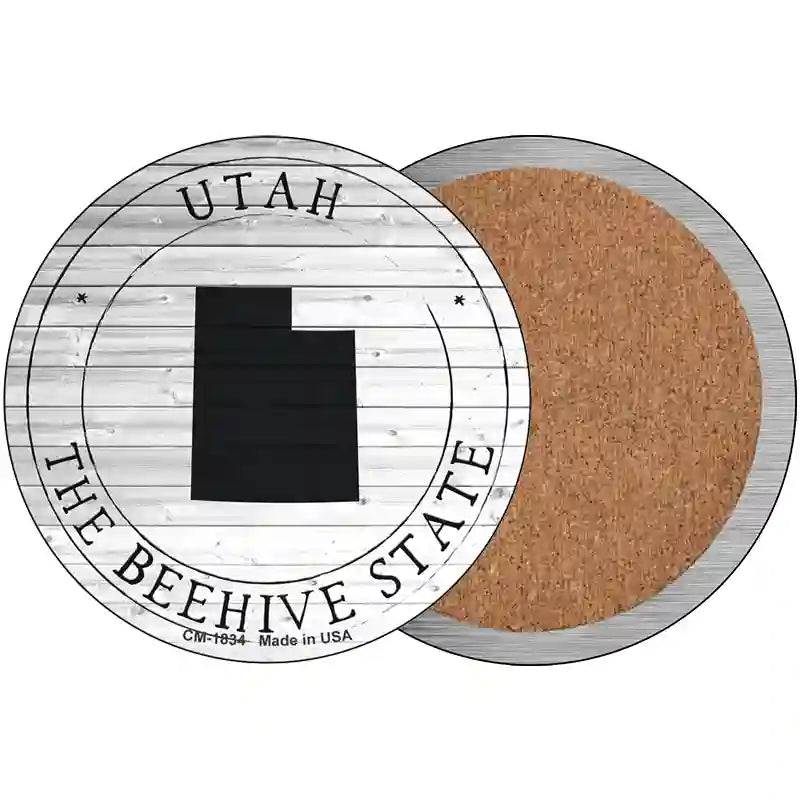 Utah Beehive State Novelty Metal Circle Sign C-1834 3.5" (CC)