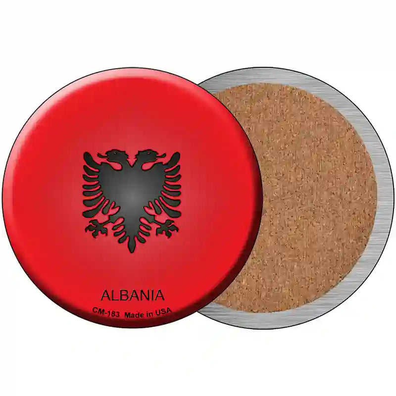 Albania Country Novelty Metal Circular Sign 3.5" (CC)