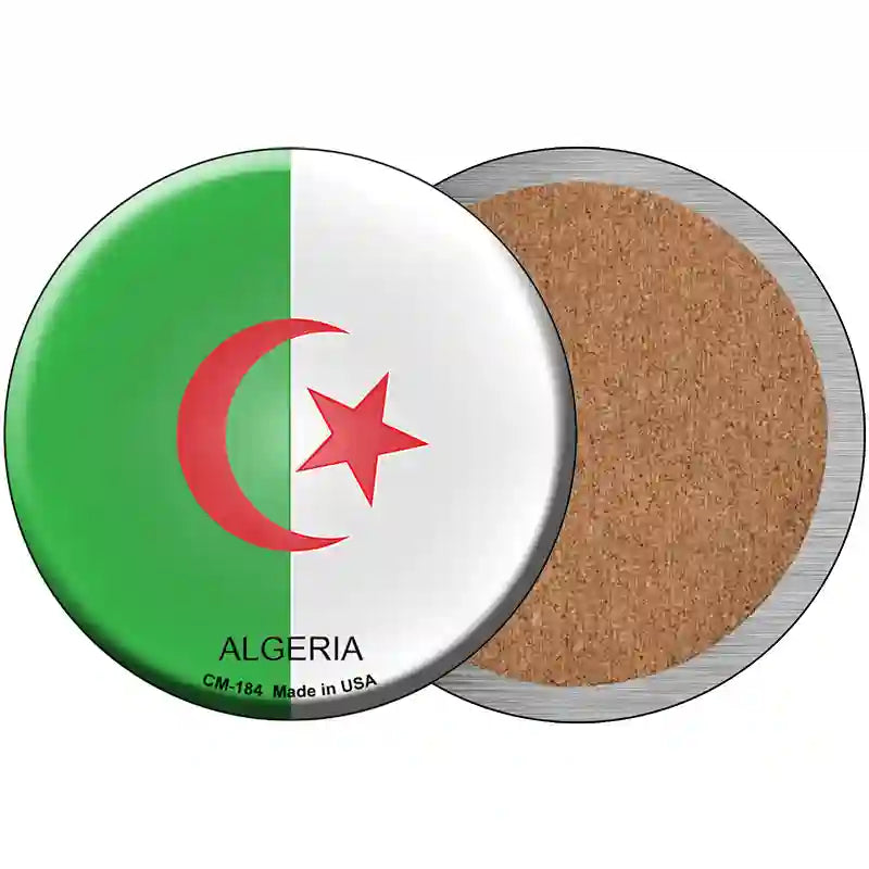 Algeria Country Novelty Metal Circular Sign 3.5" (CC)