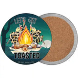 Lets Get Toasted Novelty Metal Circle Sign 3.5" (CC)