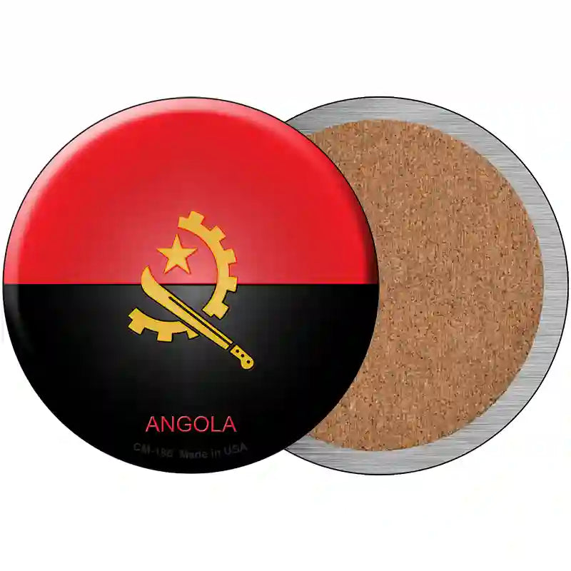 Angola Country Novelty Metal Circular Sign 3.5" (CC)