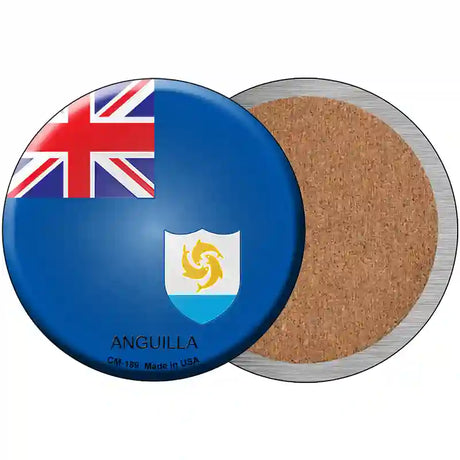 Anguilla Country Novelty Metal Circular Sign 3.5" (CC)