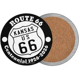 Kansas Route 66 Centennial Novelty Metal Circle Sign 3.5" (CC)