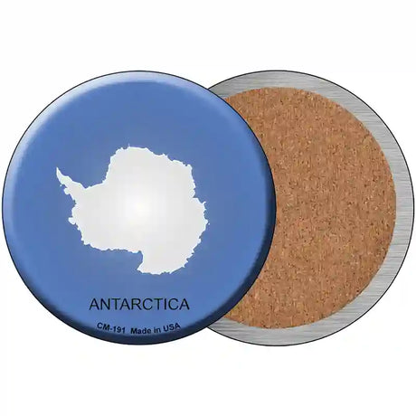 Antarctica Country Novelty Metal Circular Sign 3.5" (CC)