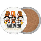 Halloween With My Gnomies Novelty Metal Circle Sign 3.5" (CC)