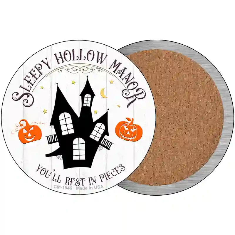 Sleepy Hollow Manor Novelty Metal Circle Sign 3.5" (CC)