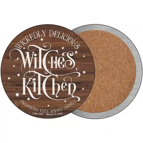 Witches Kitchen Novelty Metal Circle Sign 3.5" (CC)