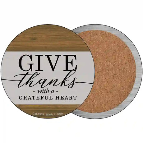 Give Thanks With A Grateful Heart Novelty Metal Circle Sign 3.5" (CC)