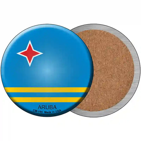 Aruba Novelty Metal Circular Sign 3.5" (CC)