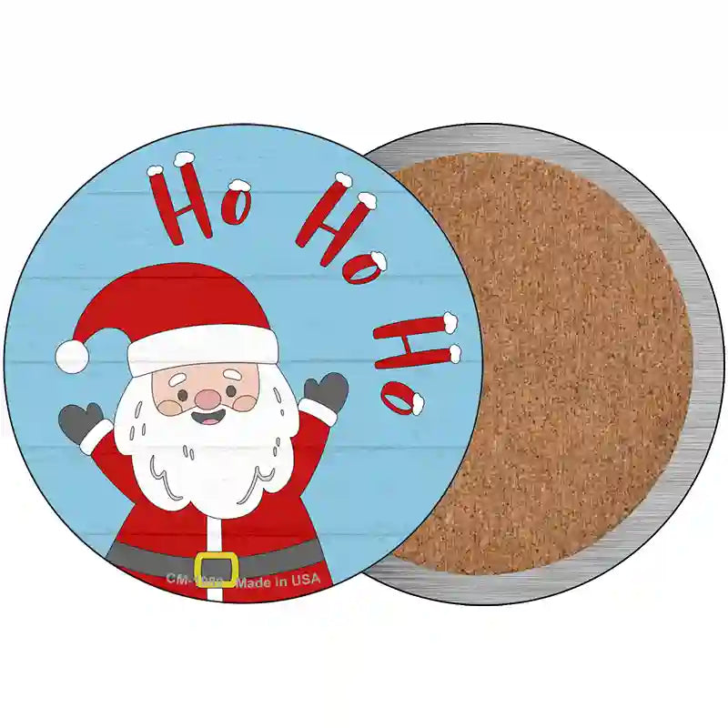 Santa Says Ho Ho Ho Novelty Metal Circle Sign 3.5" (CC)