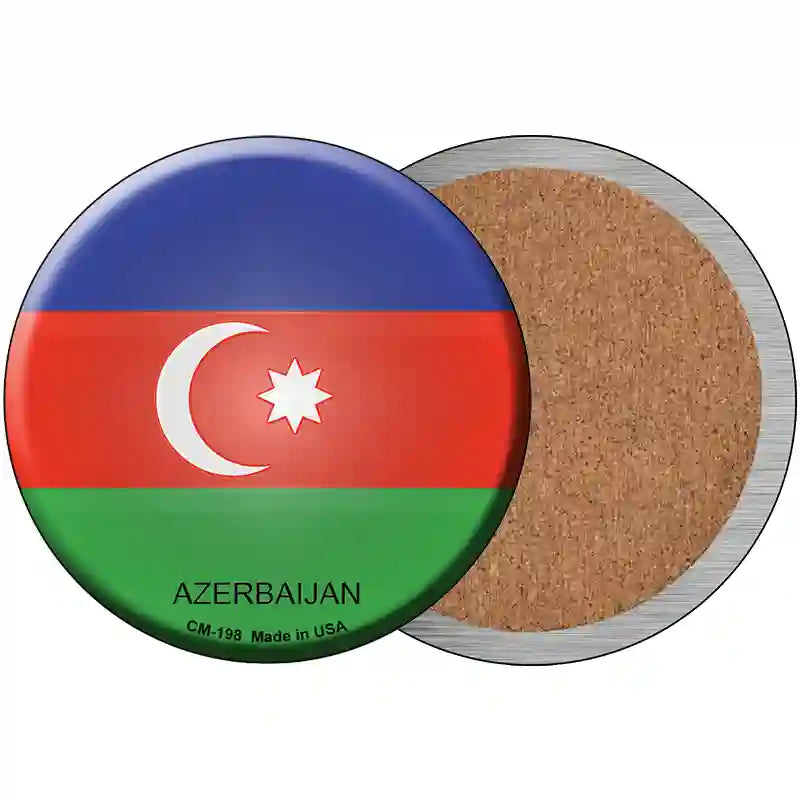 Azerbaijan Country Novelty Metal Circular Sign 3.5" (CC)