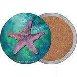 Starfish Aqua Novelty Metal Circle Sign 3.5" (CC)