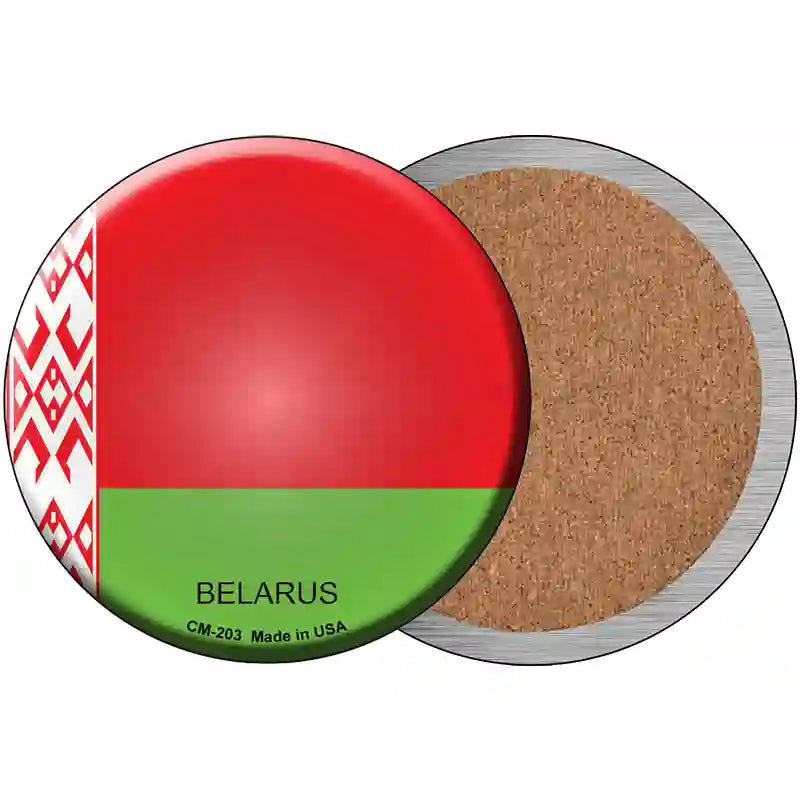 Belarus Country Novelty Metal Circular Sign 3.5" (CC)