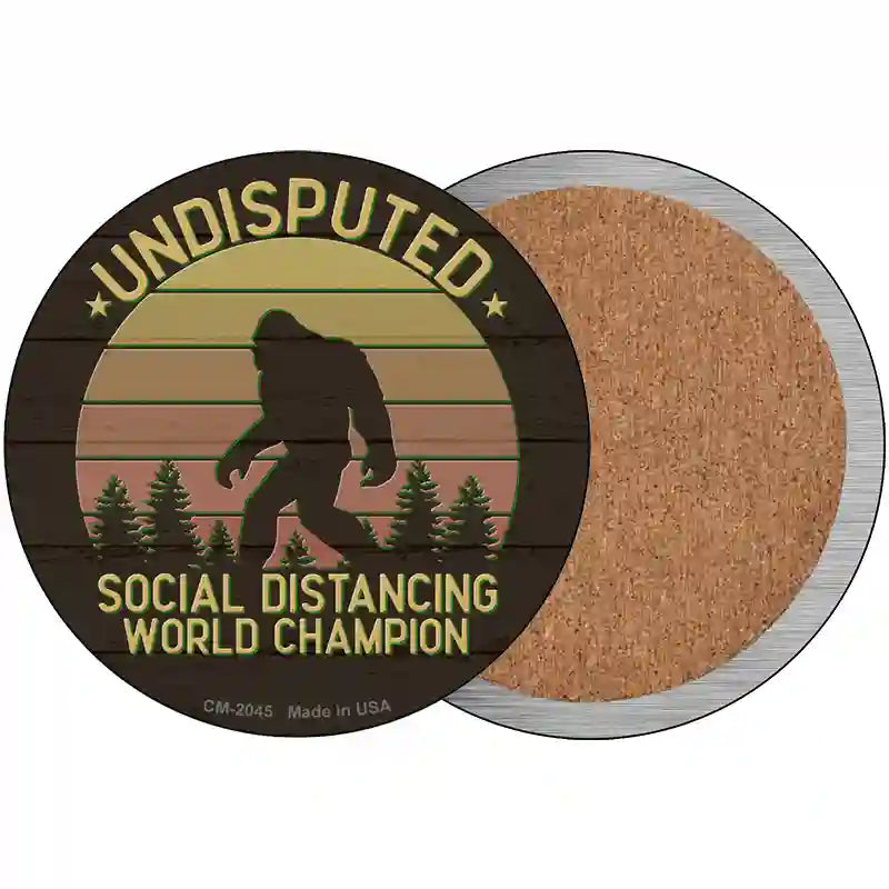 Undisputed Bigfoot Novelty Metal Circle Sign 3.5" (CC)