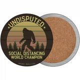 Undisputed Bigfoot Novelty Metal Circle Sign 3.5" (CC)