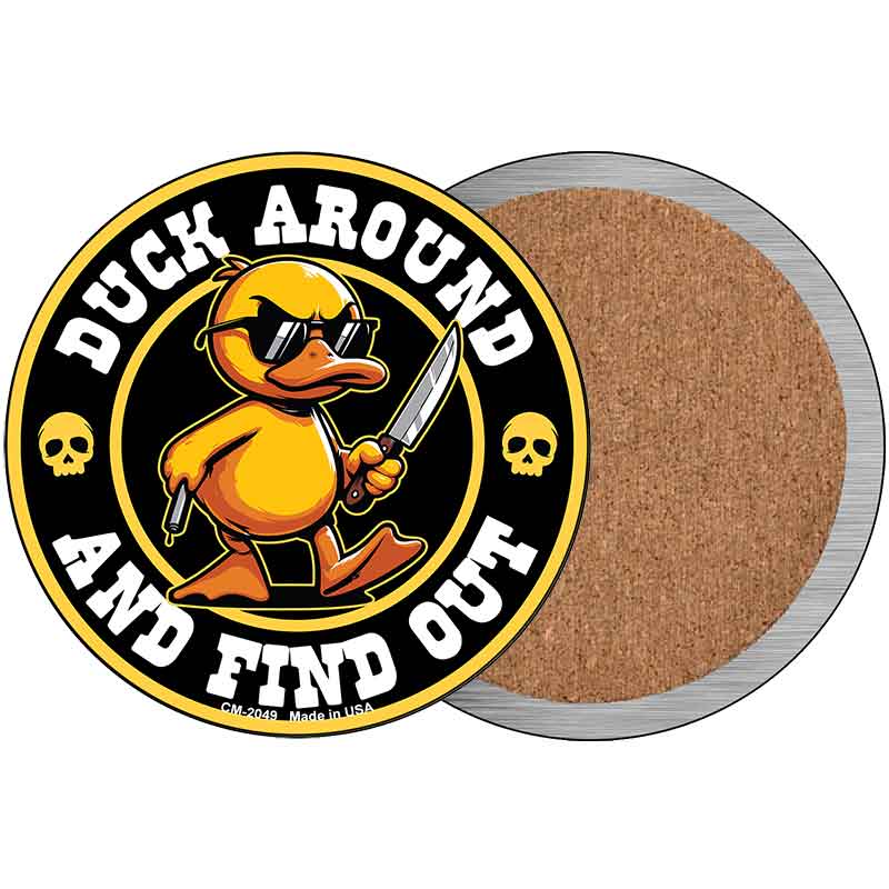 Duck Around and Find Out Novelty Circle Coaster Set of 4 CC-2049