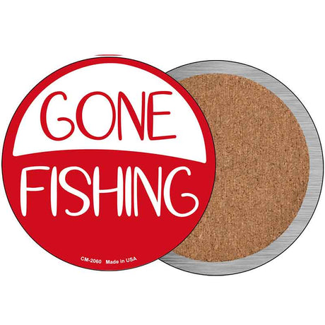 Gone Fishing Novelty Metal Circular Sign C-2060