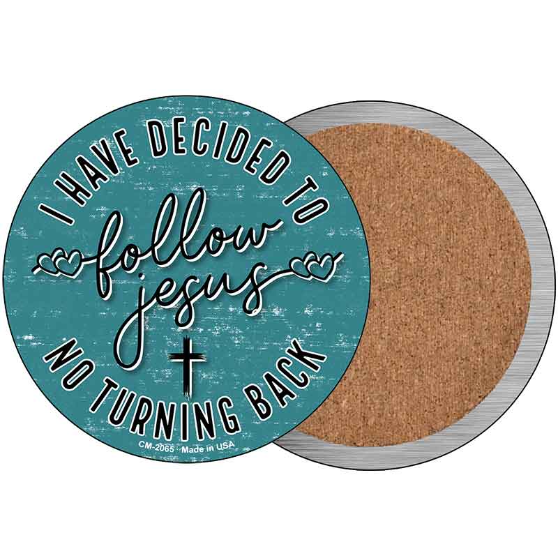 Follow Jesus Novelty Metal Circular Sign C-2065