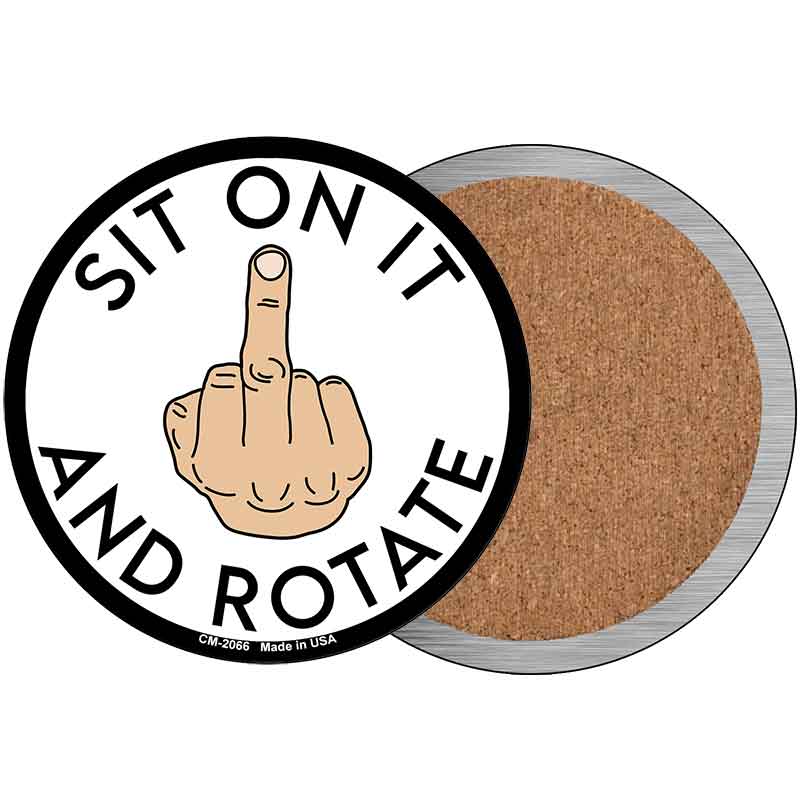 Sit on It and Rotate Novelty Circle Coaster Set of 4 CC-2066