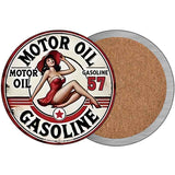 Motor Oil Gasoline Novelty Metal Circular Sign C-2095