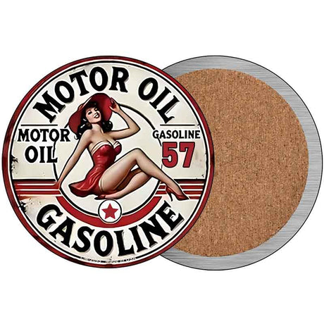 Motor Oil Gasoline Novelty Metal Circular Sign C-2095