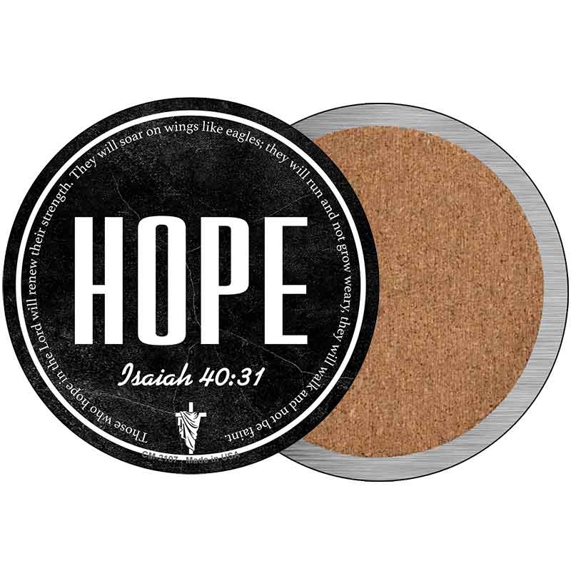 Hope Bible Verse Novelty Circle Coaster Set of 4 CC-2107