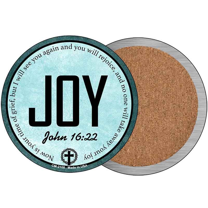 Joy Bible Verse Novelty Circle Coaster Set of 4 CC-2108