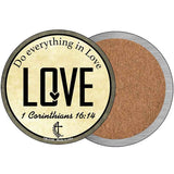 Love Bible Verse Novelty Metal Circular Sign C-2109
